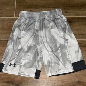 Under Armour Kids Gray and Black Camo Shorts